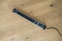 Brennenstuhl 1391010620 Steckdosenleiste mit Schalter Silber-Schwarz Schutzkontakt 1 St.