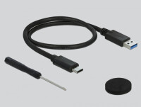 Delock 42611 - HDD / SSD-Gehäuse - 2.5 Zoll - Serial ATA III - 6 Gbit/s - Hot-Swap - Schwarz - Weiß