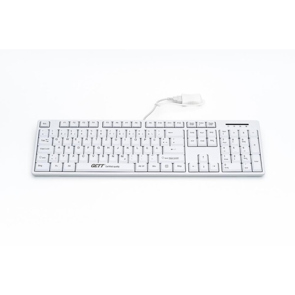 GETT TKL-105-GCQ-IP68-KGEH-WHITE-USB - Volle Größe (100%) - USB - Mechanischer Switch - QWERTZ - Weiß