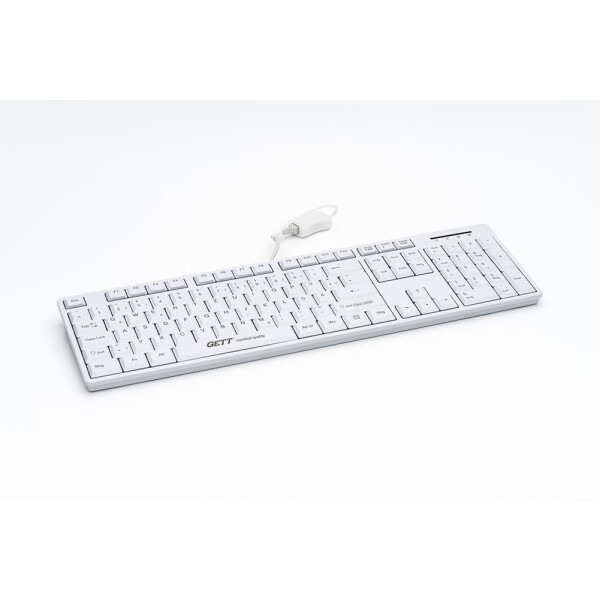 GETT TKL-105-GCQ-IP68-KGEH-WHITE-USB - Volle Größe (100%) - USB - Mechanischer Switch - QWERTZ - Weiß