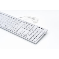 GETT TKL-105-GCQ-IP68-KGEH-WHITE-USB - Volle Größe (100%) - USB - Mechanischer Switch - QWERTZ - Weiß