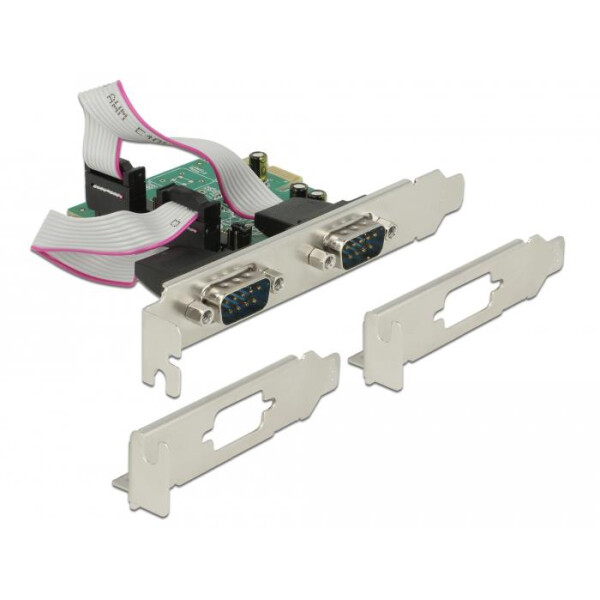 Delock 89641 - PCIe - Seriell - Niedriges Profil - PCIe 2.0 - RS-232 - Grün