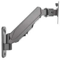 Manhattan Universal-Wandhalterung mit Gasdruckfeder für einen Monitor - Halterungsarm mit Gasdruckfeder - geeignet für einen Monitor von 17" bis 32"* und bis zu 8 kg - 8 kg - 43,2 cm (17") - 81,3 cm (32") - 75 x 75 mm - 100 x 100 mm - Grau