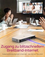 ICY BOX 10-in-1 USB4 Notebook DockingStation mit zweifacher Videoausgabe - Kabelgebunden - USB4 - 100 W - 10,100,1000,2500 Mbit/s - Anthrazit - Schwarz - MicroSD (TransFlash) - MicroSDHC - MicroSDXC - SD - SDHC - SDXC