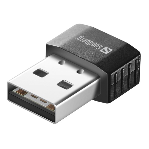 SANDBERG Micro Wifi Dongle 650 Mbit/s - Kabelgebunden - USB - WLAN - 650 Mbit/s - Schwarz
