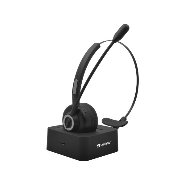 SANDBERG Bluetooth Office Headset Pro - Kopfhörer - Kopfband - Büro/Callcenter - Schwarz - Monophon - Kabellos