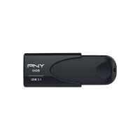 PNY Attaché 4 - 64 GB - USB Typ-A - 3.2 Gen 1 (3.1 Gen 1) - 80 MB/s - Ohne Deckel - Schwarz