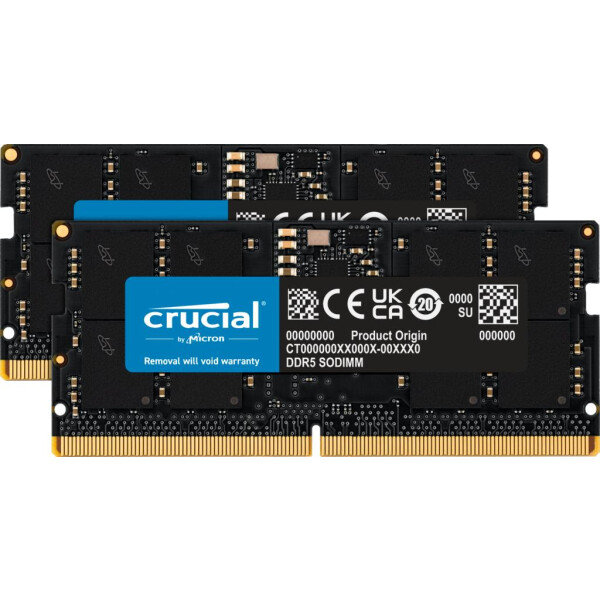 Crucial CT2K16G48C40S5 - 32 GB - 2 x 16 GB - DDR5 - 4800 MHz - 262-pin SO-DIMM