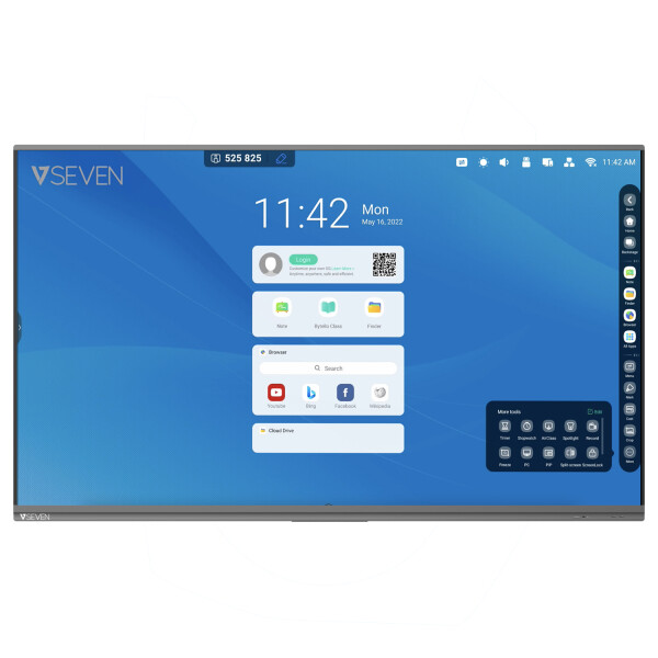 V7 IFP7502-V7PRO - 190 cm (75") Diagonalklasse LCD-Display mit LED-Hintergrundbeleuchtung - interaktiv