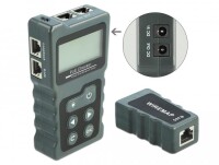 Delock LCD Kabeltester RJ45 / PoE / DC - Verdrilltes...