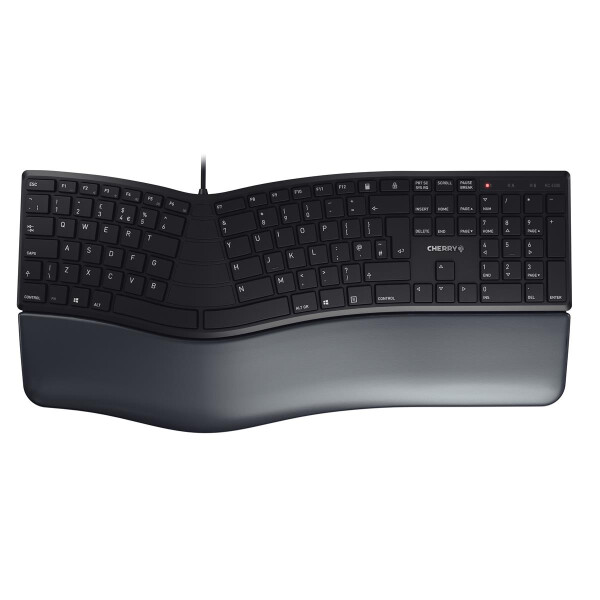 Cherry KC 4500 ERGO - Volle Größe (100%) - USB - QWERTY - Schwarz