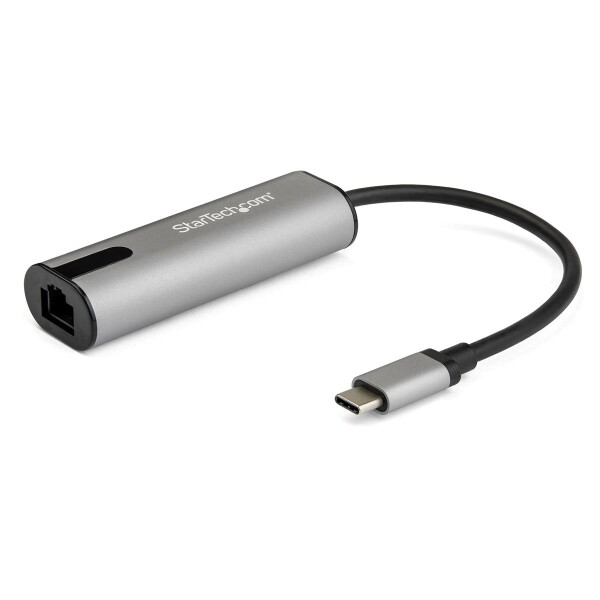 StarTech.com 2.5GbE USB-C auf Netzwerk Adapter - USB-C 3.0 2.5/1 Gbit/s und 100 Mbit/s Multigeschwindigkeits NIC - USB-C/Thunderbolt 3 3.1 Laptop auf RJ45/LAN - MacBook Pro - Surface - Kabelgebunden - USB Typ-C - Ethernet - 5000 Mbit/s - Schwarz - Grau