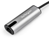 StarTech.com 2.5GbE USB-C auf Netzwerk Adapter - USB-C 3.0 2.5/1 Gbit/s und 100 Mbit/s Multigeschwindigkeits NIC - USB-C/Thunderbolt 3 3.1 Laptop auf RJ45/LAN - MacBook Pro - Surface - Kabelgebunden - USB Typ-C - Ethernet - 5000 Mbit/s - Schwarz - Grau