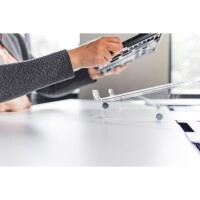 Bakker Q-note 350 Notebook Stand - Laptop-Ständer - Transparent - Kunststoff - Stahl - 25,4 cm (10") - 50,8 cm (20") - 110 - 230 mm