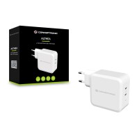 Conceptronic ALTHEA 2-Port 100W GaN USB-C PD-Ladegerät - Drinnen - AC - 5 V - 5 A - Weiß