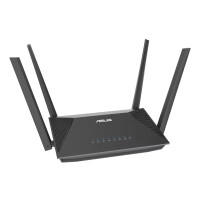 ASUS RT-AX52 AX1800 AiMesh - Wi-Fi 6 (802.11ax) - Dual-Band (2,4 GHz/5 GHz) - Ethernet/LAN - Schwarz - Tabletop-Router