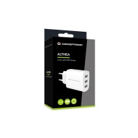 Conceptronic ALTHEA13W 3-Port 30W USB-Ladegerät - USB-A x 3 - Drinnen - AC - 5 V - Weiß