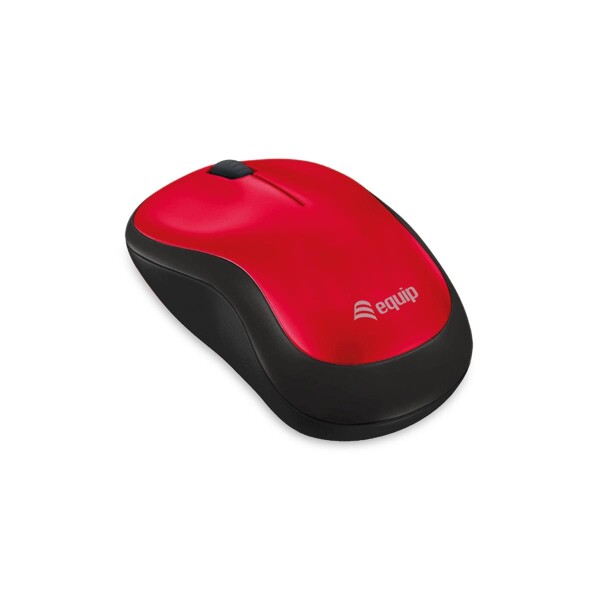 Equip Kabellose komfort-maus - Beidhändig - Optisch - RF Wireless - Rot