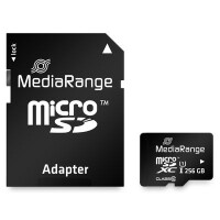 MEDIARANGE Micro SD Card 256 GB SDXC UHS-1 Class 10 inkl. Adapter 1 - Micro SD