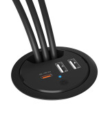 ICY BOX USB Tischladegerät mit Power Delivery & Quick Charge - Drinnen - AC - 12 V - 1,4 m - Schwarz