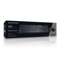 Conceptronic Orazio - Standard - RF Wireless - QWERTY - Schwarz - Maus enthalten