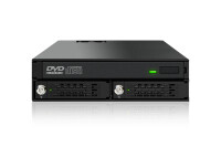 Icy Dock MB994IKO-3SB - Schwarz - Aluminium - Metall - 15 mm - 1 Lüfter - 4 cm - 12 Gbit/s