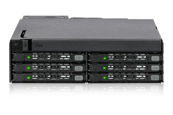 Icy Dock MB606SPO-B - Schwarz - Metall - 1 Lüfter - 4 cm - 12 Gbit/s - CE - REACH