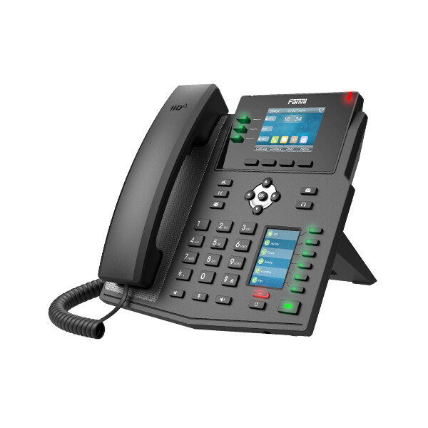 Fanvil X4U - IP-Telefon - Schwarz - Kabelgebundenes Mobilteil - 12 Zeilen - LCD - 7,11 cm (2.8 Zoll)