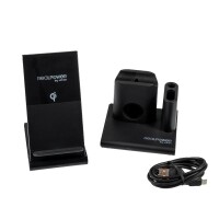 RealPower ChargeAIR Connect - Drinnen - USB - Kabelloses Aufladen - Schwarz