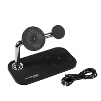 RealPower ChargeAIR Mag - Drinnen - USB - Kabelloses Aufladen - Schwarz