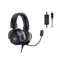 Conceptronic ATHAN 7.1-Kanal Surround Sound Gaming USB-Headset - Kabelgebunden - Gaming - 20 - 20000 Hz - 477 g - Kopfhörer - Schwarz