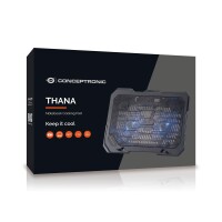 Conceptronic THANA01B - 39,6 cm (15.6 Zoll) - 2 Stück(e) - 12,5 cm - 1000 RPM - Schwarz - Eisen - Kunststoff