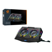 Conceptronic THYIA ERGO Gaming-Notebook Kühlständer mit 2 Lüftern - 43,2 cm (17 Zoll) - 2 Stück(e) - Tasten - Schwarz - Blau - Grün - Rot - China