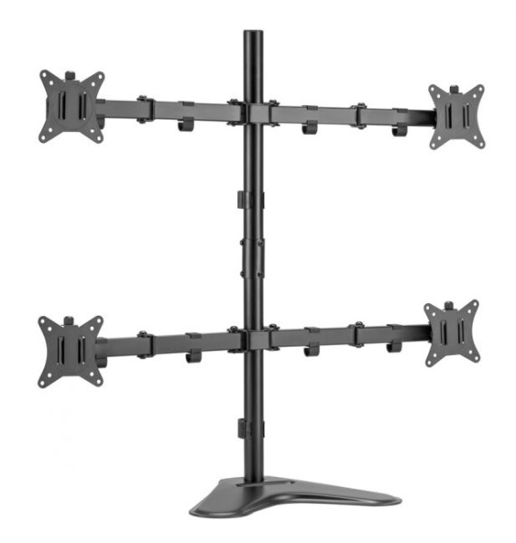 Equip 17"-32" Vierfach-Monitor/LCD-Tischfußhalterung - Freistehend - 36 kg - 43,2 cm (17") - 81,3 cm (32") - 100 x 100 mm - Schwarz