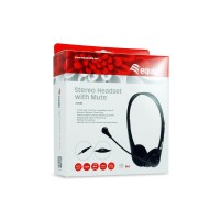 Equip Stereo-Headset mit Stummschaltung - Kabelgebunden - Büro/Callcenter - 20 - 20000 Hz - 85 g - Kopfhörer - Schwarz