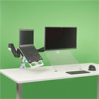 R-Go Laptop-Halter R-Go Morelia - Modul für Caparo und Zepher Monitorarm - Silber - Aluminium - 25,4 cm (10") - 68,6 cm (27") - 10 kg - 75 x 75,100 x 100 mm