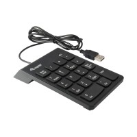 Equip USB Nummernblock Tastatur - Keypad - USB - 18 - Universal - 1,35 m - Schwarz