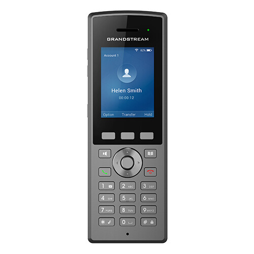 Grandstream WP825 - IP-Mobiltelefon - Anthrazit - Tisch/Bank - Antibakteriell - Chemikalienbeständig - Tropfsicher - Wasserdicht - IP67 - 2 Zeilen
