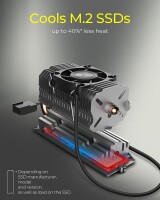 ICY BOX IB-M2HSF-705 - Kühlkörper/Radiator - 3 cm - 8500 RPM - 4,87 m³/h - Silber