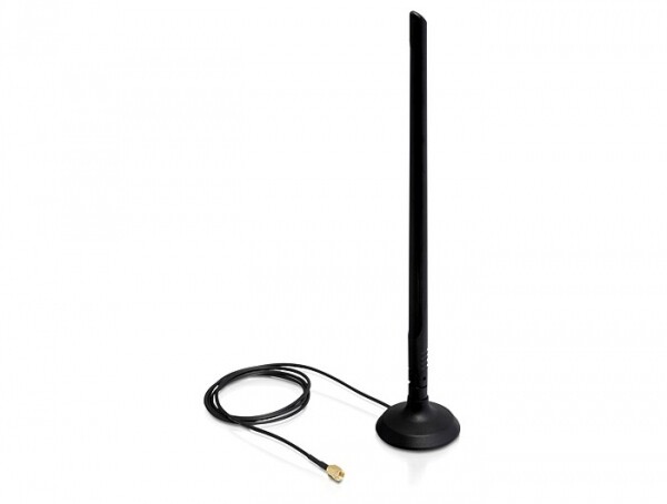 Delock 88410 - 6,5 dBi - 2.4/5 GHz - IEEE 802.11b - IEEE 802.11g - IEEE 802.11n - IEEE 802.3 - IEEE 802.3u - 50 Ohm - Omnidirektionale Antenne - RP-SMA