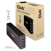 Club 3D USB Typ A und C Ladegerät 5 Ports bis zu 111W