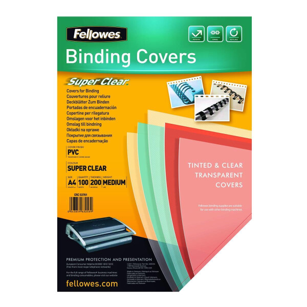 Fellowes 5376001 - A4 - PVC - Transparent - 297 mm - 1 mm - 210 mm