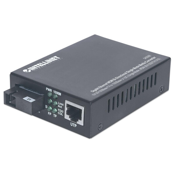 Intellinet Gigabit Ethernet WDM bidirektionaler Singlemode Medienkonverter, 10/100/1000Bas