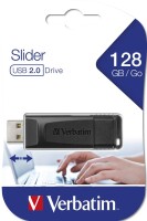 Verbatim Slider - USB-Stick 128GB - Schwarz - 128 GB - 2.0 - Dia - 8 g - Schwarz