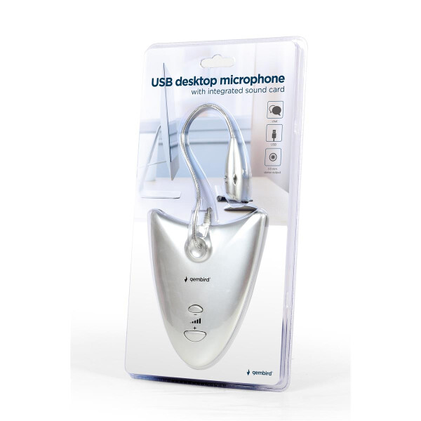 Gembird USB-Tischmikrofon mit integrierten Soundkarte MIC-DU-01