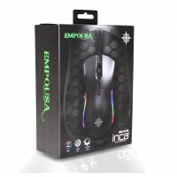 INCA IMG-GT20 - Beidhändig - Optisch - USB Typ-A - 10000 DPI - Schwarz