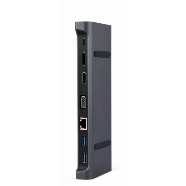 Gembird A-CM-COMBO9-02 - Kabelgebunden - USB 3.2 Gen 1 (3.1 Gen 1) Type-C - 87 W - 10,100,1000 Mbit/s - Grau - 5 Gbit/s