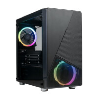 AZZA Noir - Tower - PC - Schwarz - micro ATX - Stahl -...