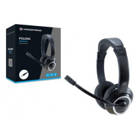 Conceptronic POLONA02B - Kopfhörer - Kopfband - Gaming - Schwarz - Binaural - Drehregler