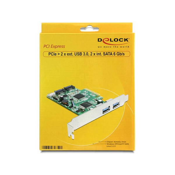 Delock 89359 - PCI - USB 3.2 Gen 1 (3.1 Gen 1) - 6 Gbit/s - Windows 7 Home Basic - Windows 7 Home Basic x64 - Windows 7 Home Premium - Windows 7 Home Premium...